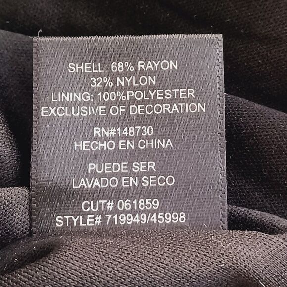 ECI New York Dress Velvet Burnout Size 6 Fringe Midi Boho Rock Fairy Grunge Goth - Picture 10 of 10